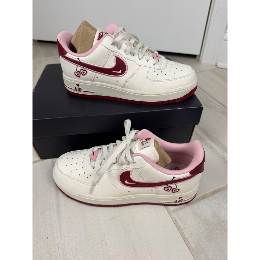 Nike Air Force 1 07 LX Valentines Day Sail Team Red FD4616-161 Womens 8.5